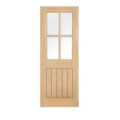 Oak Belize 4 Light Glazed Internal Door Wooden - Door Size, ...